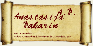 Anastasija Makarin vizit kartica